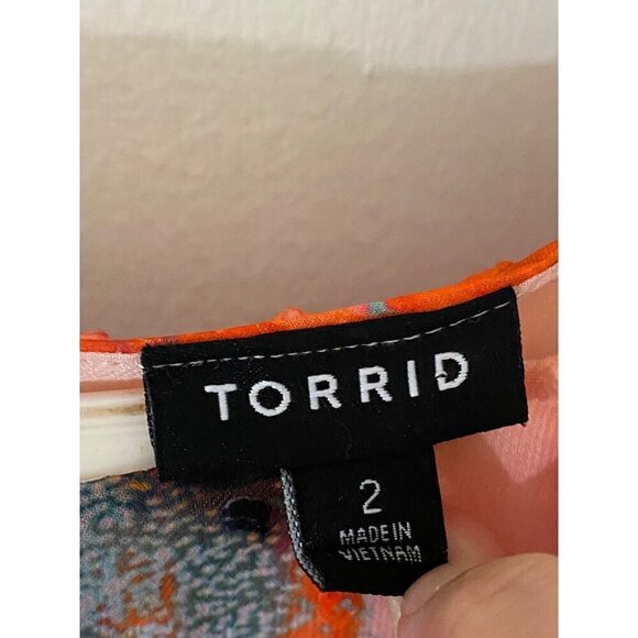 NWT Torrid Women's Long Sleeve Chiffon Clip Dot Blousson Sleeve Blouse - 2XL - Picture 3 of 13